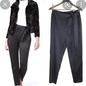 WHITE HOUSE BLACK MARKET Satin Evening Tapered Pant Size 6